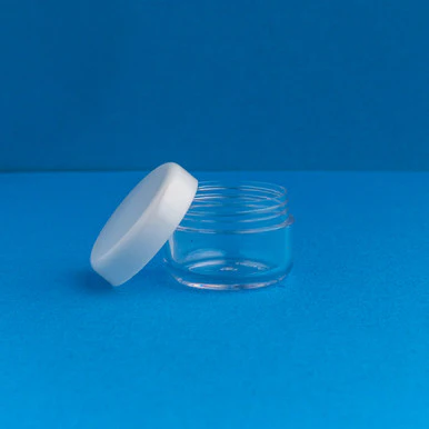 6 ml Clear Lip Balm, Eyeshadow Containers with White Lid